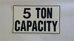 Machinery Capacity Labels - Decal
