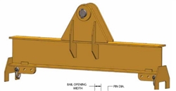 Harrington I-Beam Design Spreader beam with Pin Bail