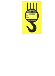 Overhead Crane and Hoist Inspection Stickers