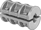 Extra-Large Two-Piece Clamp-On Shaft Couplings