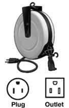 Light Duty Plug-In Spring-Rewind Cord Reel